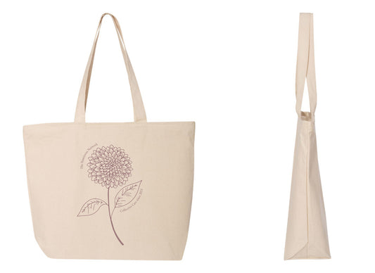 Numinous Tote Bag with Gusset, Zipper and Inside Pocket